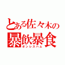 とある佐々木の暴飲暴食（ボンレスハム）