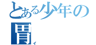 とある少年の胃（イ）