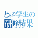 とある学生の研修結果（インターンシップ）