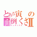 とある寅の面倒くさい一日Ⅱ（インデックス）