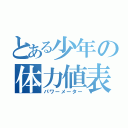 とある少年の体力値表（パワーメーター）