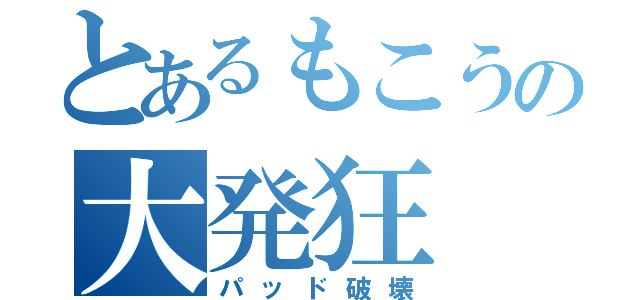 とあるもこうの大発狂（パッド破壊）