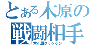 とある木原の戦闘相手（木ィ原クゥゥゥン）