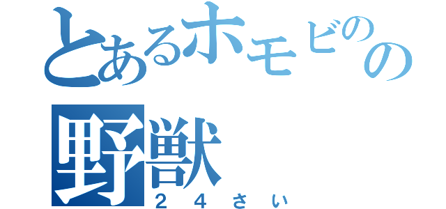 とあるホモビのの野獣（２４さい）