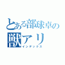 とある部球卓の獣アリ（インデックス）