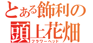 とある飾利の頭上花畑（フラワーヘッド）