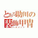 とある助川の装飾甲冑（ヘルメット）