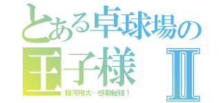 とある卓球場の王子様Ⅱ（駿河翔太…感動秘話！）