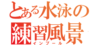 とある水泳の練習風景（インプール）