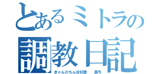 とあるミトラの調教日記（ぎゃんのちんぽ奴隷  真弓）