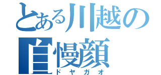 とある川越の自慢顔（ドヤガオ）