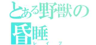 とある野獣の昏睡（レ　イ　プ）