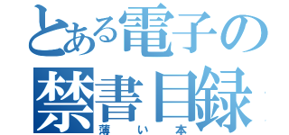 とある電子の禁書目録（薄い本）