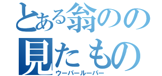 とある翁のの見たもの（ウーパールーパー）