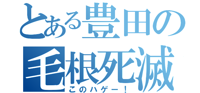 とある豊田の毛根死滅（このハゲー！）