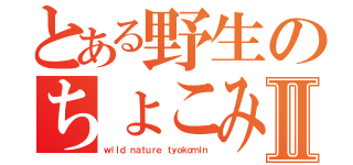 とある野生のちょこみんⅡ（ｗｉｌｄ ｎａｔｕｒｅ ｔｙｏｋｏｍｉｎ）