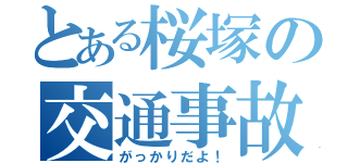 とある桜塚の交通事故（がっかりだよ！）