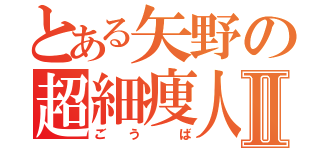 とある矢野の超細痩人Ⅱ（ご う  ば）