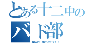 とある十二中のバド部（最高ぉぉッ！！ヒャッハァーッ！！！）