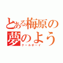 とある梅原の夢のようだ（クールボーイ）