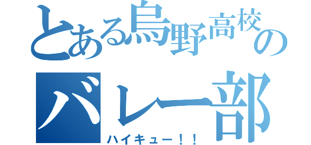 とある烏野高校のバレー部（ハイキュー！！）