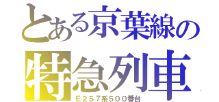 とある京葉線の特急列車（Ｅ２５７系５００番台）