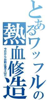 とあるワッフルの熱血修造（今日からお前は富士山だ）