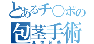 とあるチ〇ポの包茎手術（真性包茎）