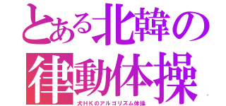 とある北韓の律動体操（犬ＨＫのアルゴリズム体操）