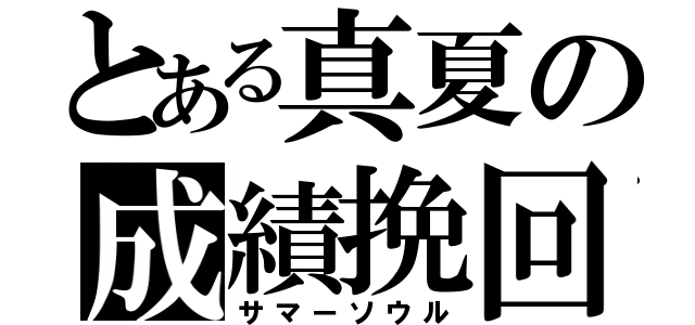 とある真夏の成績挽回（サマーソウル）