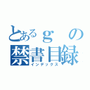 とあるｇの禁書目録（インデックス）