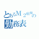 とあるＭ２病棟の勤務表（）