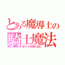 とある魔導士の騎士魔法（愛する仲間の為に）