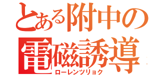 とある附中の電磁誘導（ローレンツリョク）