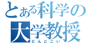 とある科学の大学教授（どんとこい）