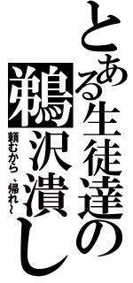 とある生徒達の鵜沢潰し（頼むから、帰れ～）