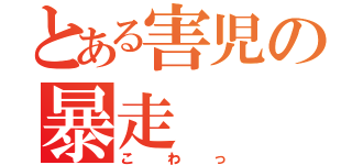 とある害児の暴走（こわっ）