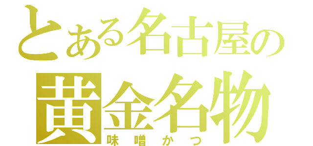 とある名古屋の黄金名物（味噌かつ）