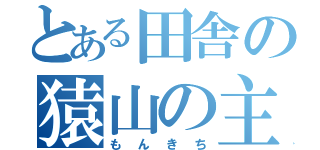 とある田舎の猿山の主（もんきち）