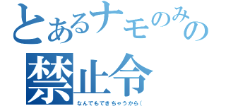 とあるナモのみの禁止令（なんでもできちゃうから（）