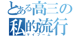 とある高三の私的流行（マイブーム）