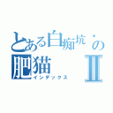 とある白痴坑爹の肥猫Ⅱ（インデックス）