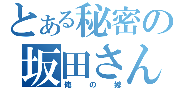 とある秘密の坂田さん（俺の嫁）