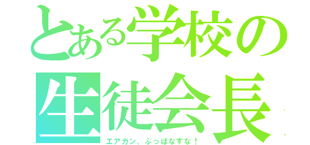 とある学校の生徒会長（エアガン、ぶっぱなすな！）