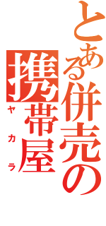 とある併売の携帯屋（ヤカラ）