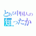 とある中国人の知ったかさん（劉）