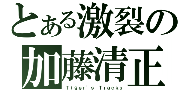 とある激裂の加藤清正（Ｔｉｇｅｒ'ｓ Ｔｒａｃｋｓ）