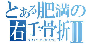 とある肥満の右手骨折Ⅱ（ケンタッキ－フライドチキン）