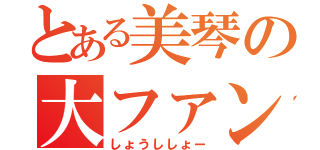 とある美琴の大ファン（しょうししょー）