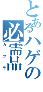 とあるハゲの必需品（カツラ）